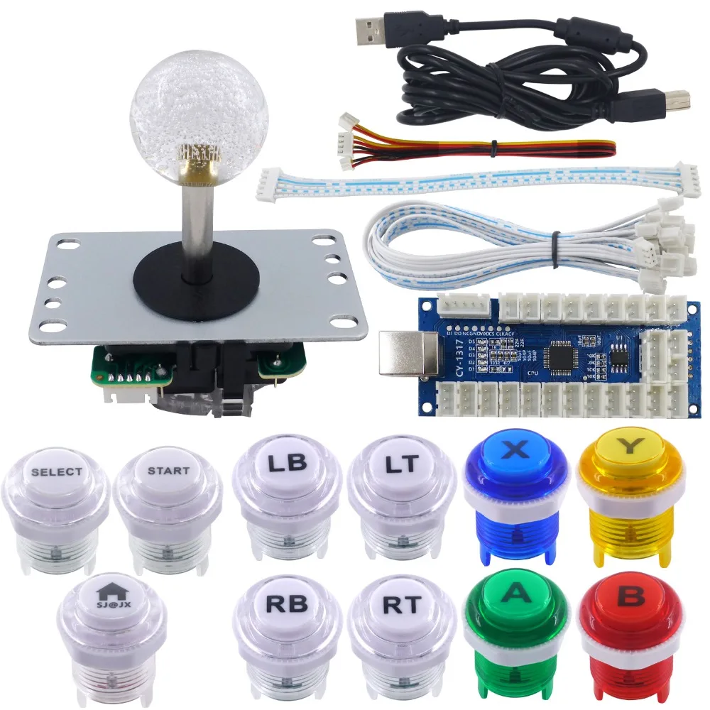 Аркады DIY Kit светодиодный Кнопка пульт дистанционного управления Джойстик