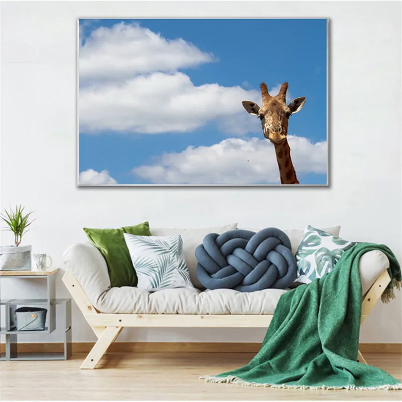 Анималистический принт плакаты с изображением жирафа decorativos Современный