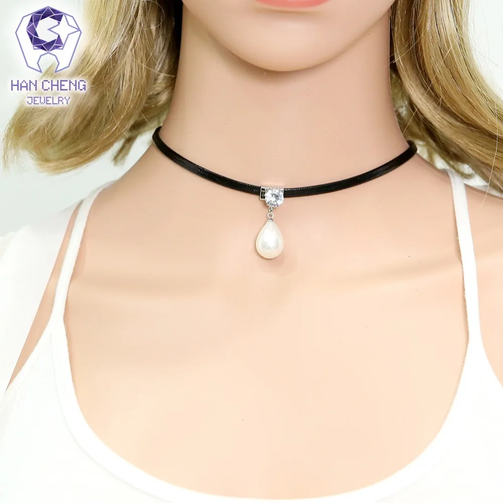 Новинка модное роскошное женское ожерелье HanCheng из полиуретановой ленты с