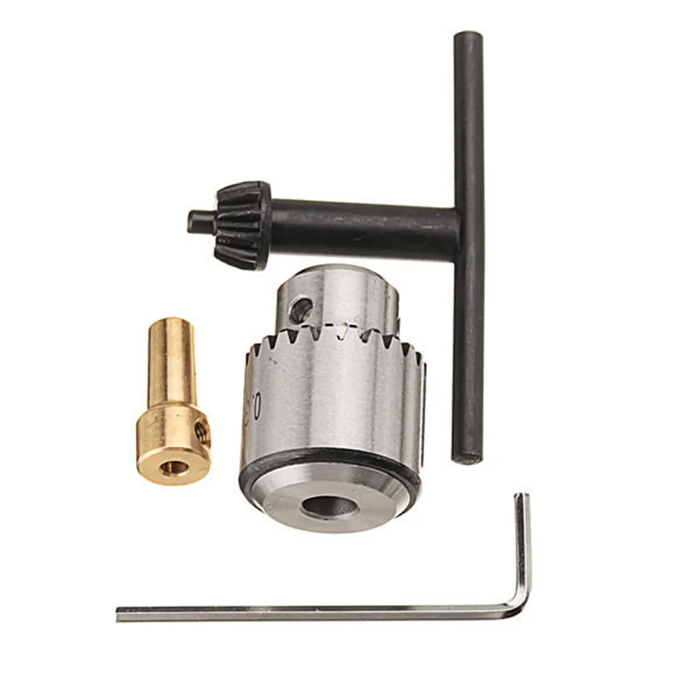 4pcs/set 0.3-4mm Electric Accessory Connecting Rod Shaft With Key Mini Micro Motor Clamping Brass Mounted Drill Chuck Clamp | Инструменты