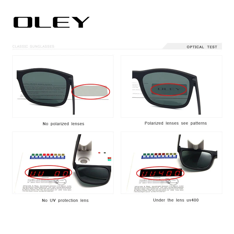 Бренд OLEY, ультра-светильник, квадратные поляризованные солнцезащитные очки only17g, модная цветная пленка, UV400, унисекс, очки для вождения, рыбалки, антибликовые