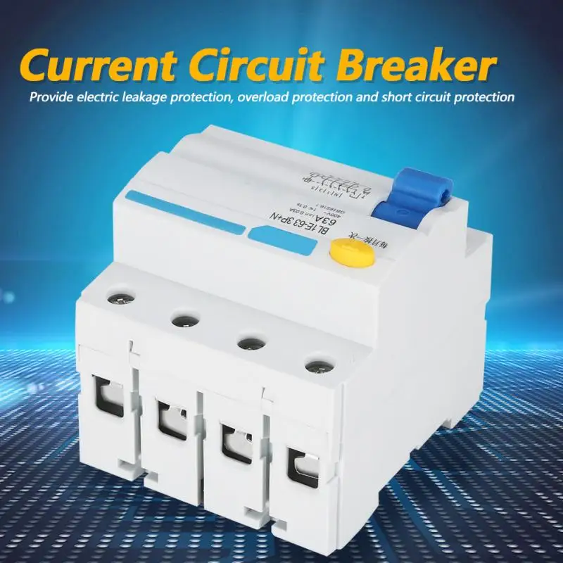 BL1E 63 3P + N 63A RCCB автоматический выключатель остаточного тока 230V 30mA Электрическая
