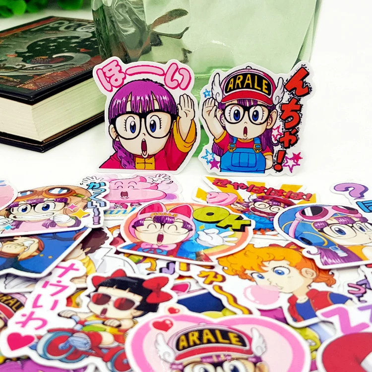 40 шт./пакет Arale в мультипликационном стиле альбом водонепроницаемый декоративные