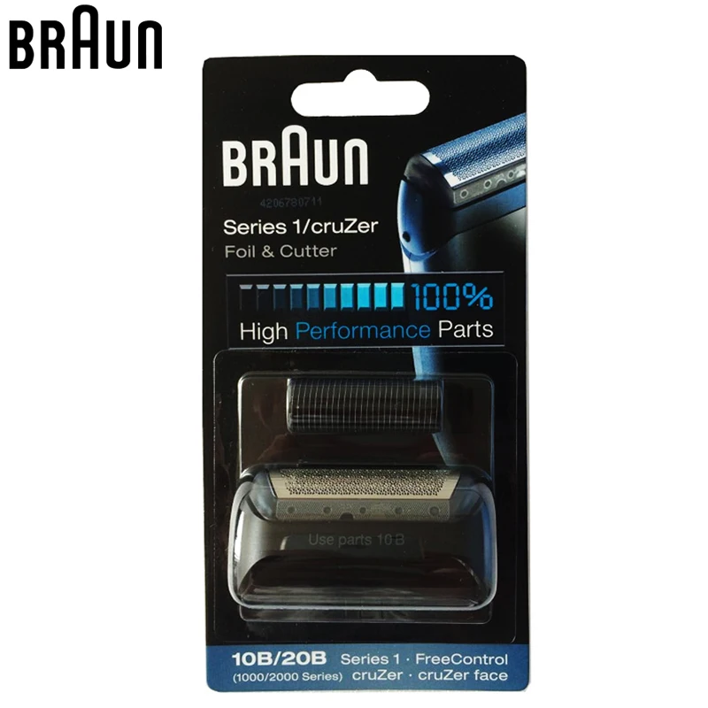 Braun 10B/20B(серия 1000/2000) Фольга и резак Замена высокопроизводительная часть лезвия бритвы(180 190 1775 1735 2675 5728 5729 - Цвет: 10B 20B blade