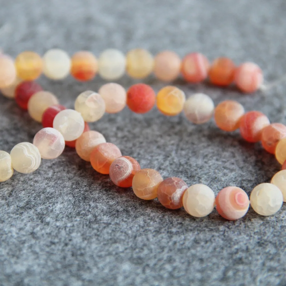 Лидер продаж новинка для ожерелья 8 мм разноцветные полоски красный натуральный