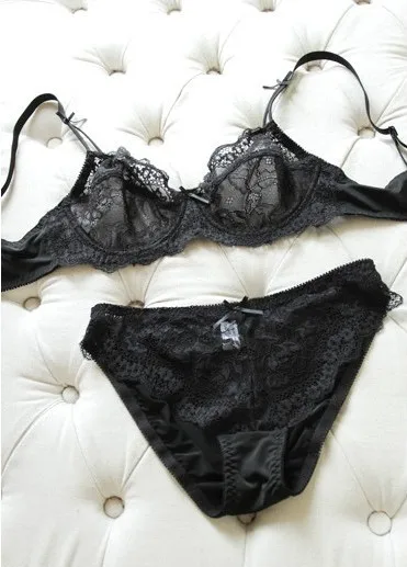 Привлекательный ультратонкий Женский комплект из бюстгальтера и трусиков S60