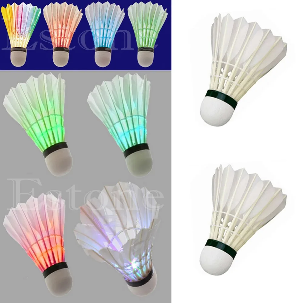 4 шт. птички освещение Темная ночь красочные LED Бадминтон Волан | Спорт и