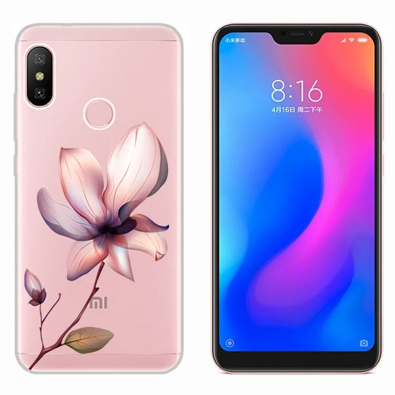 Мягкий прозрачный силиконовый чехол с рисунком Redmi 6 Pro для Xiaomi Mi A2 Lite Тонкий