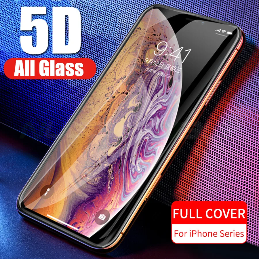 Nugokanaly 5D полное покрытие закаленное стекло для iPhone X XS XSMax XR Защитная пленка экрана