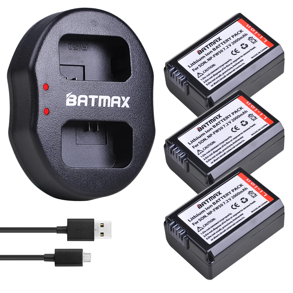 

3 шт., аккумуляторная батарея Batmax с двумя USB-портами