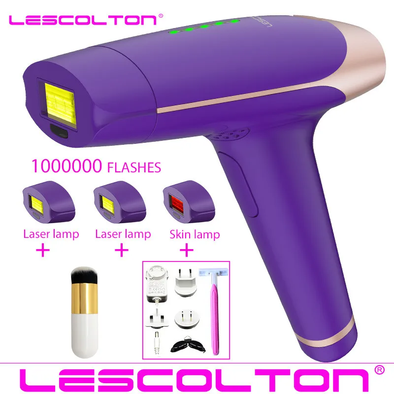 1000000times purple1 Lescolton T009 постоянный лазерный эпилятор IPL эпилятор ipl эпилятор для депиляции всего тела ipl лазерный эпилятор - Цвет: 1000000times purple1