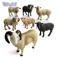 Kawaii имитация овцы симпатичная модель фермы животных Фигурка