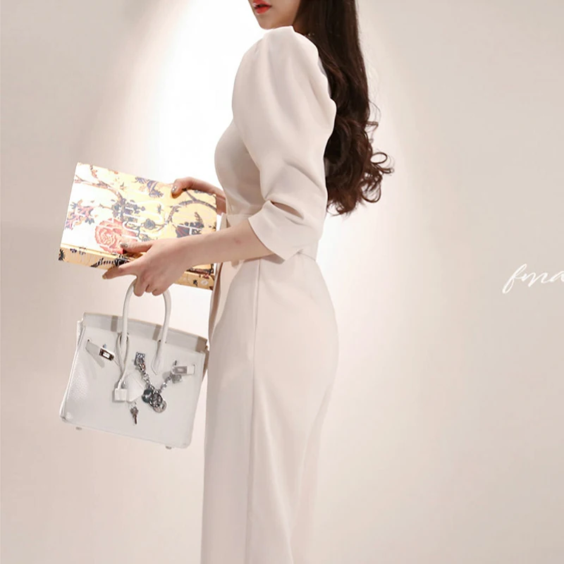 Женский комбинезон с круглым вырезом и поясом элегантный женский деловой прямые