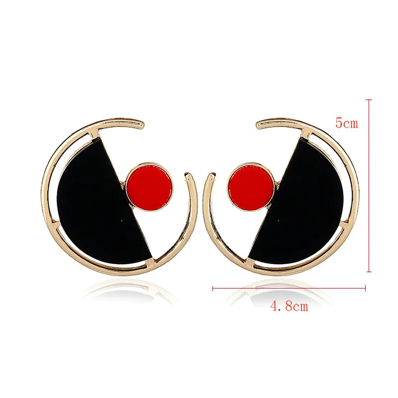 Women's Fashion Minimalist Semicircle Creative Geometric Earrings | Украшения и аксессуары