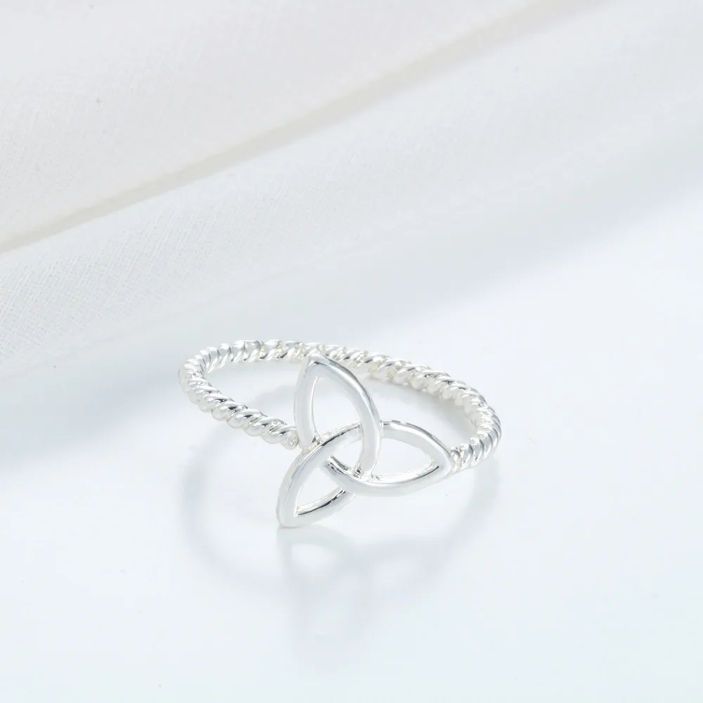 Kinitial 1Pc Knot Ring Trinity Eco Friendly Women Wedding Finger Statement Round Jewelry Geometric Flower Rings | Украшения и