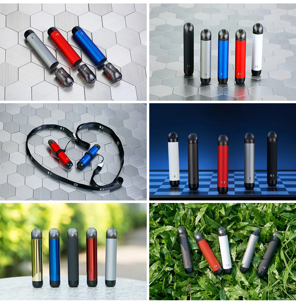 Стартовый набор Heavengifts E8 Pod для JDI 350mAh Встроенный аккумулятор с 1,2 мл многоразового использования Pod E-cigs Vape vs DRAG Nano