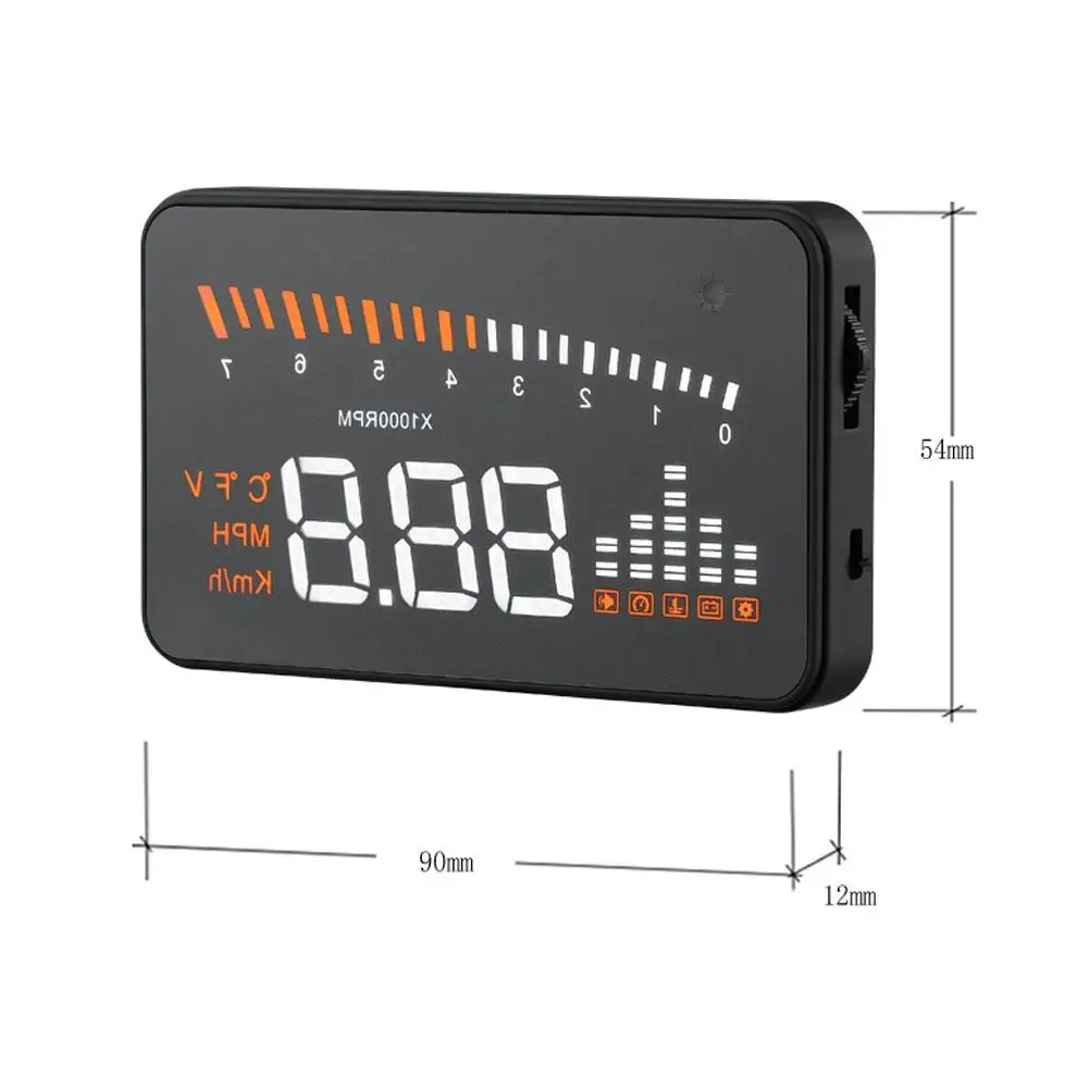 Dragonpad " Автомобиль HUD проектор Дисплей Скорость Предупреждение топлива OBD II Скорость ometer Автомобильный Электрический автомобиль аксессуары