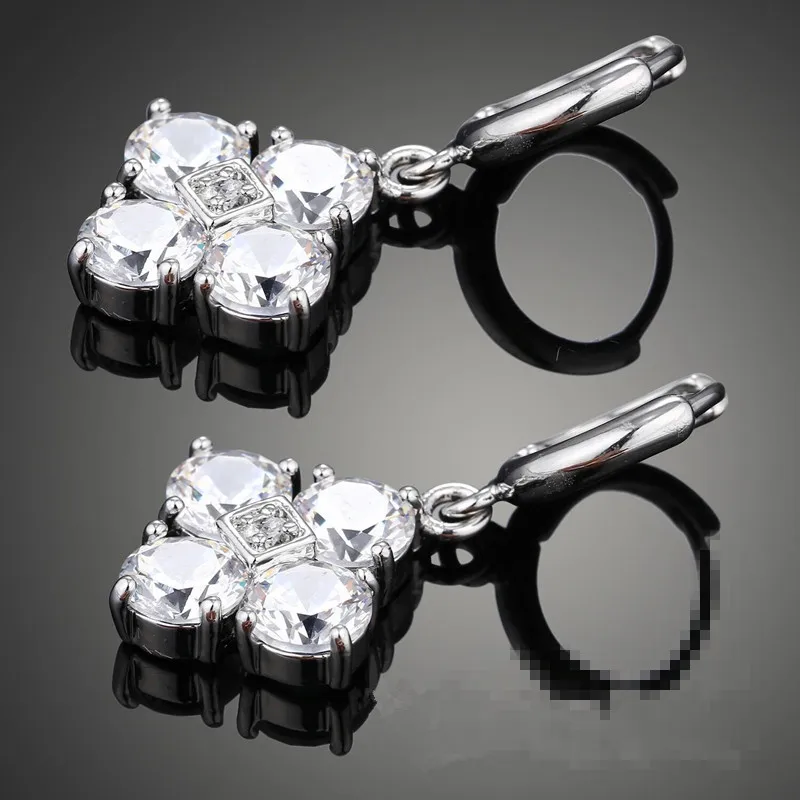 Модные серьги клип не выцветают охраны окружающей среды Материал Медь AAA циркон