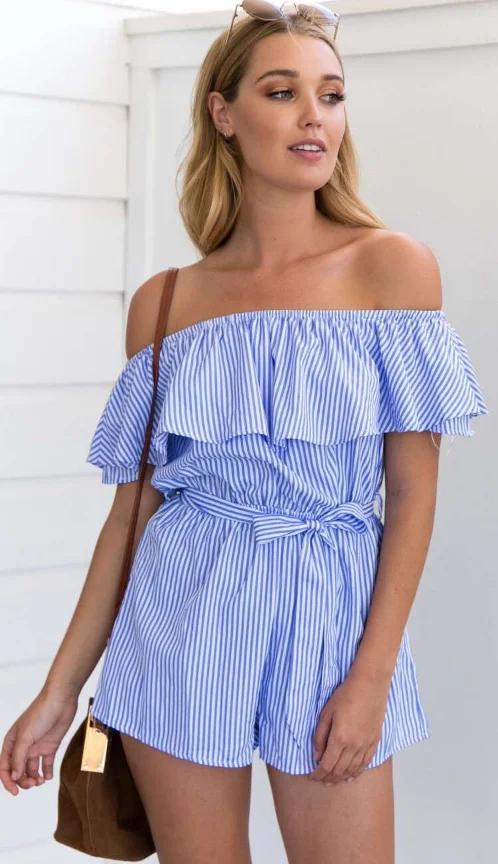 Одно слово воротник Лето 2017 г. новый в виде листка лотоса сбоку Шорты комбинезон