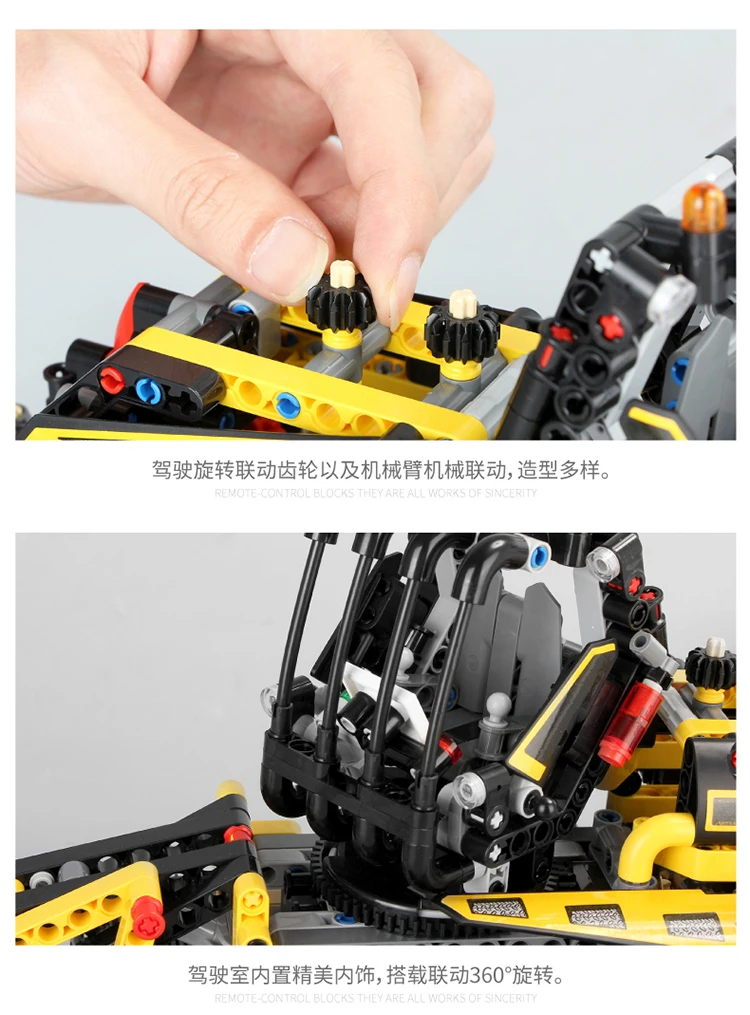 Формы King Technic блоки 13034 13035 Rc кирпич с App контроль Gory Gyaroians Строительная команда магазин грузовик