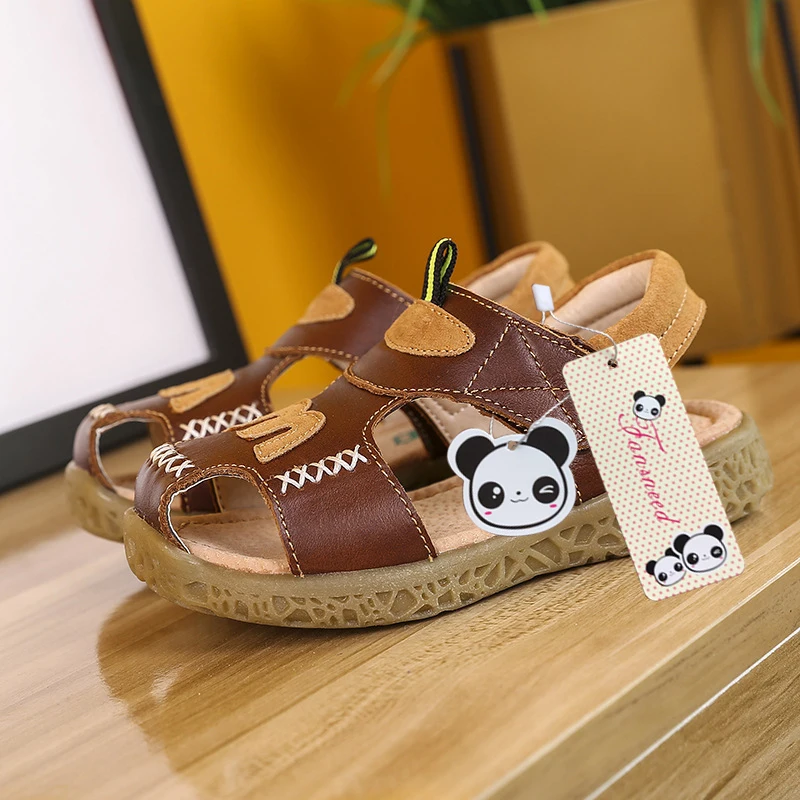 Детские босоножки из натуральной кожи Для детей на лето новые модные дышащие