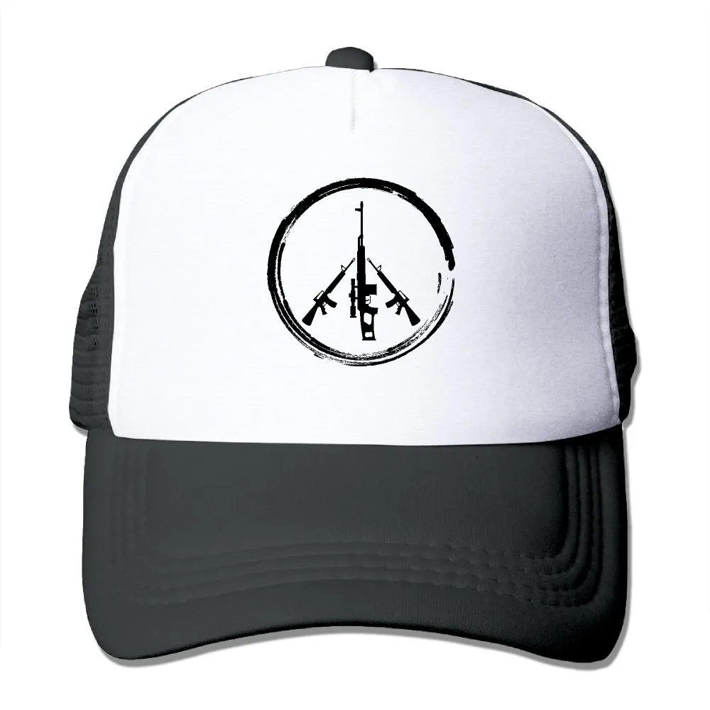 Мужская Gun кусок знак пистолет права винтовка сетки Дальнобойщик snapback шляпу
