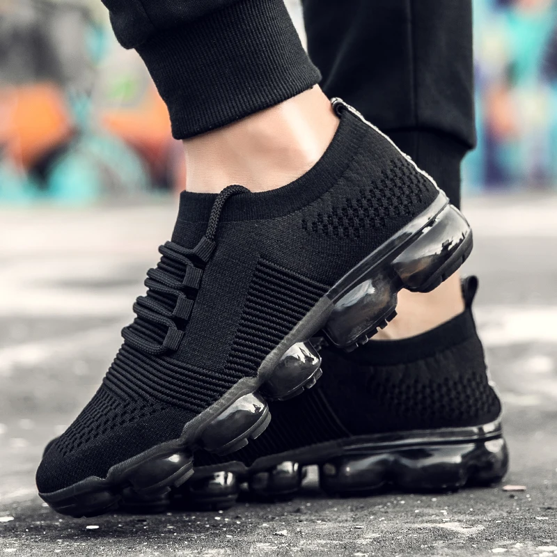 Men Running Shoes Flyknit Racer Sneakers Cushion Sport Professional Joggings Chaussures Homes Sapato Masculino Zapatillas Hombre | Спорт и