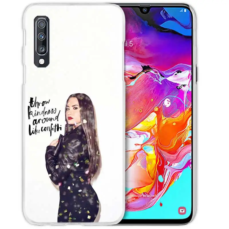 01 Demi Lovato Case for Samsung Galaxy M40 A50 A80 A70 A60 A40 A30 A20e A10 J4 J6 Plus J8 S10e S10 5G Hard PC Phone Cover Capa - Цвет: 01