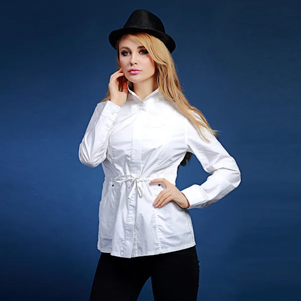 DHfinery blusa feminina хлопковая рубашка с длинными рукавами и двойным карманом на весну