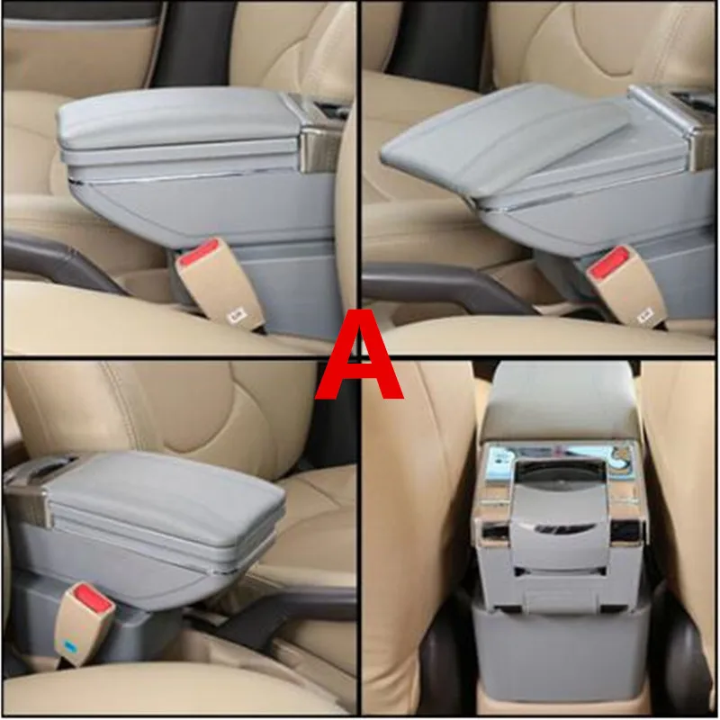 A style gray Для Chery cielo подлокотник коробка центральный магазин содержимое коробка с подстаканником пепельница украшение с USB интерфейсом A3 M11 подлокотник - Название цвета: A style gray