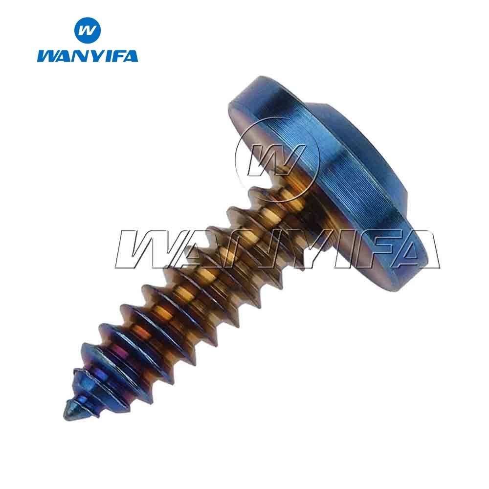 M5x20mm Burning Blue Титановый "Wanyifa" Болт M4x15 20 мм M5x15 17 20 мм саморез кнопка с шестигранной головкой винт для мотоциклов и автомобилей - Цвет: M5x20mm Burning Blue