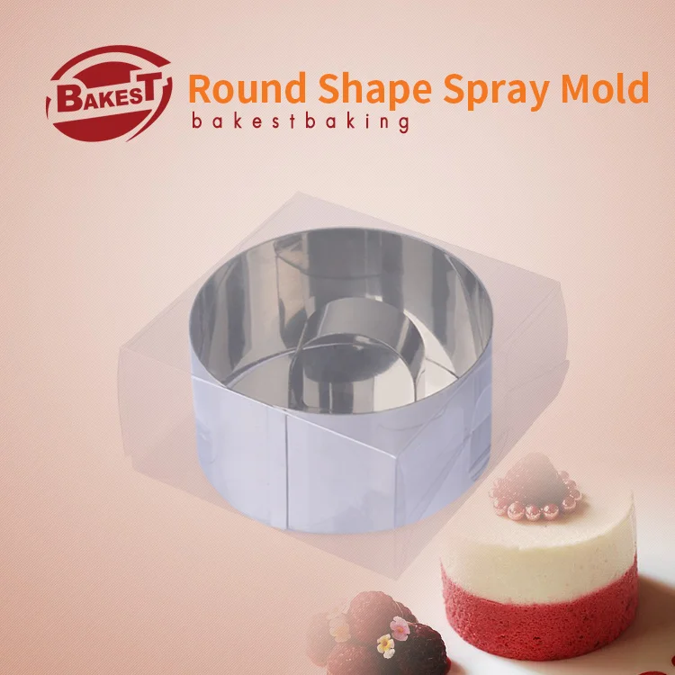 BAKEST круглые кольца для мусса наборы кондитерских изделий из нержавеющей стали
