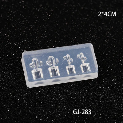 283 1 шт кактус 3D акриловые формы для украшения ногтей DIY Дизайн Бант силиконовые шаблоны для дизайна ногтей формы для ногтей - Цвет: 283