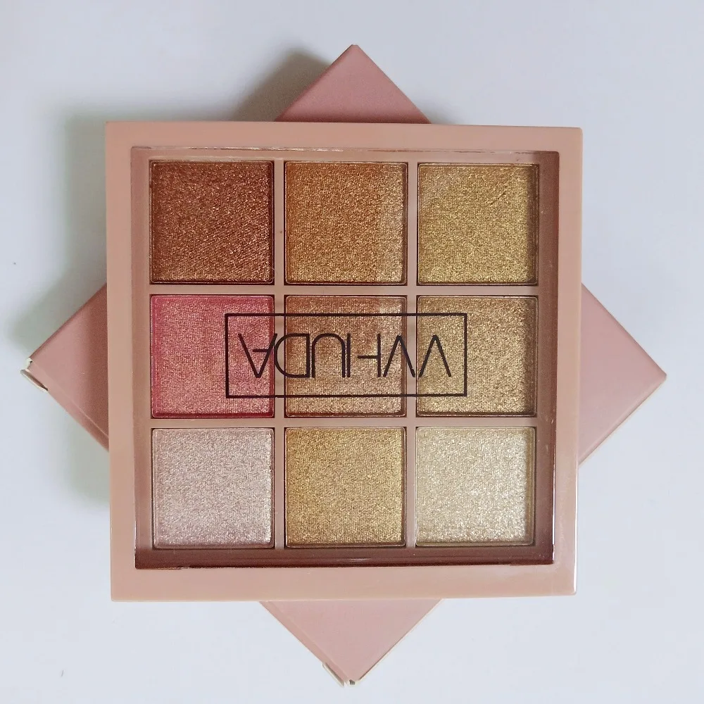 Тени для век VVHUDA 9 видов цветов Сияющие тени палитра красоты пигментированные