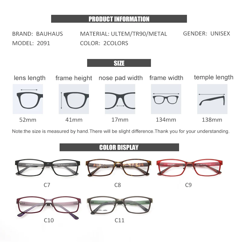 Bauhaus оправа для очков ultem мужчин и женщин квадратные Рецептурные очки винтажная