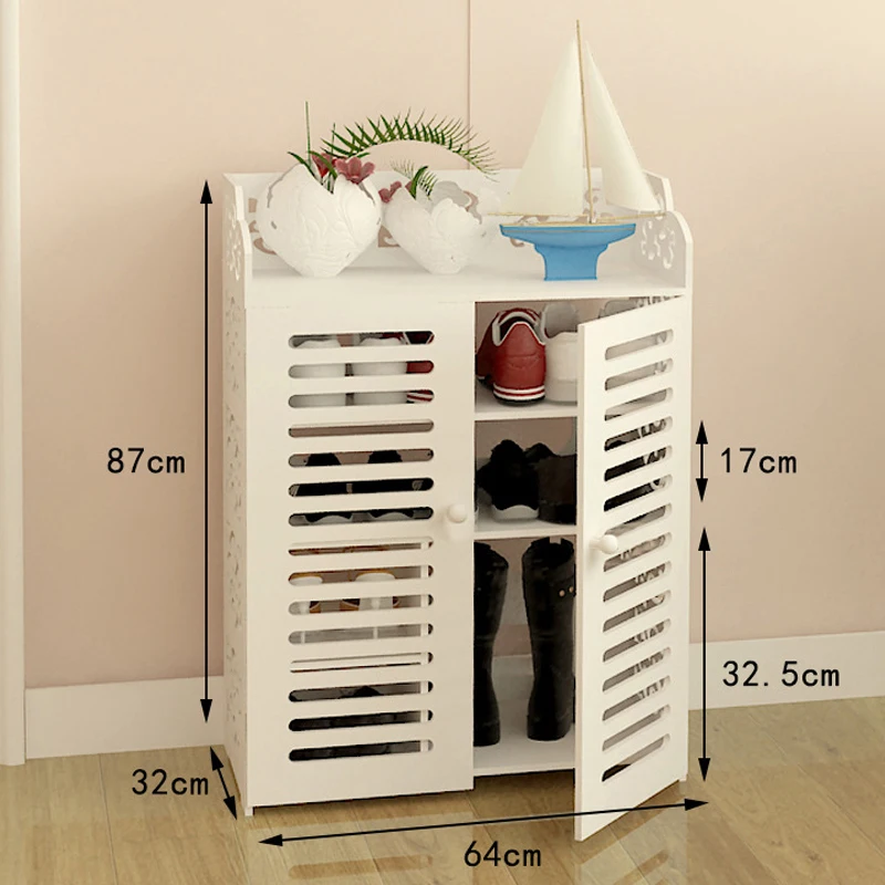 Простой европейский многоуровневый стеллаж для обуви Модная белая полка