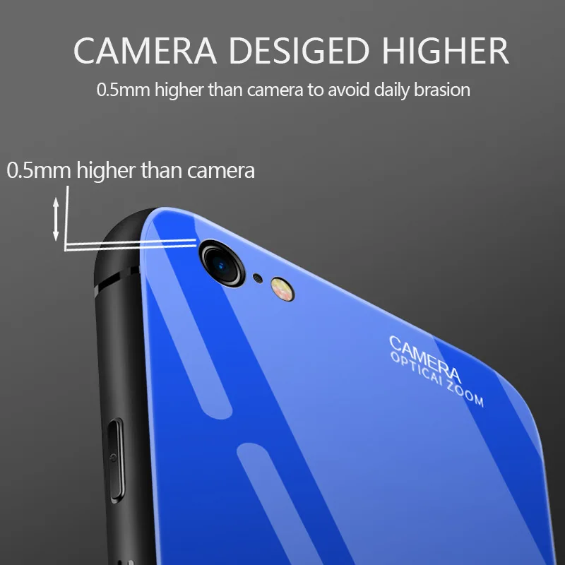 TOUCHU девушки роскошный жесткий Аврора закаленное стекло телефонные чехлы для iPhone