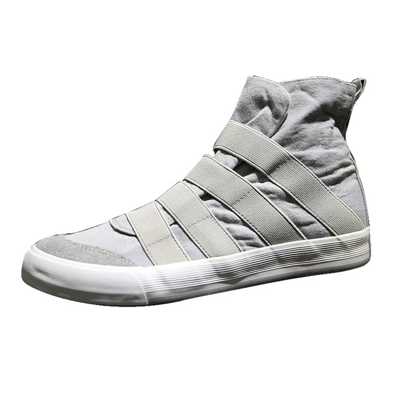 Brand Fashion New Style Men Canvas Shoes High Top Hook &amp Loop Casual Srping Sneakers for Students Drop Shipping X7 35 |