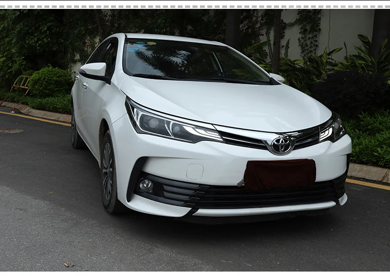 Автомобильный Стильный чехол для фары Toyota Corolla- светодиодный фонарь DRL двойной луч Биксеноновые автомобильные аксессуары