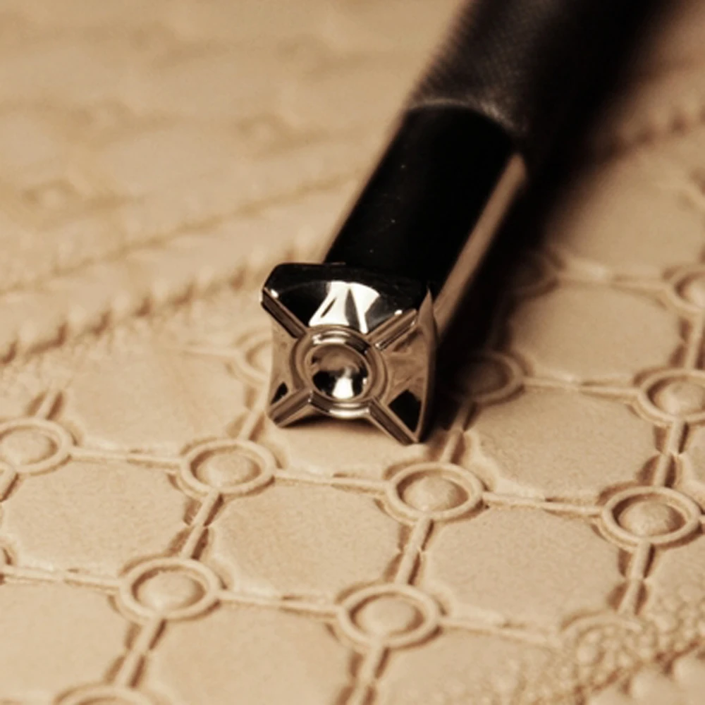 

quality CNC work stainless steel material durable leather stamping tool round geometry design 8x8mm