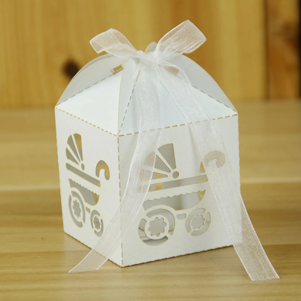 50 шт Вечерние Favour украшения конфеты в подарочной коробке Детские коляски на день