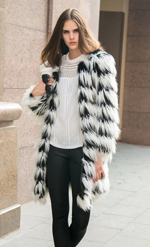 Супер качество 2014 новинка женщины волосатая лохматый искусственного меха лисы о