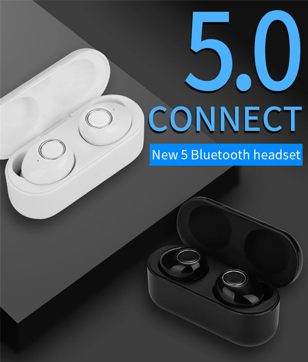 Новинка K15 TWS беспроводная гарнитура Мини Bluetooth 5,0 гарнитура наушники глубокий бас беспроводная гарнитура портативная зарядная коробка Спортивная hea