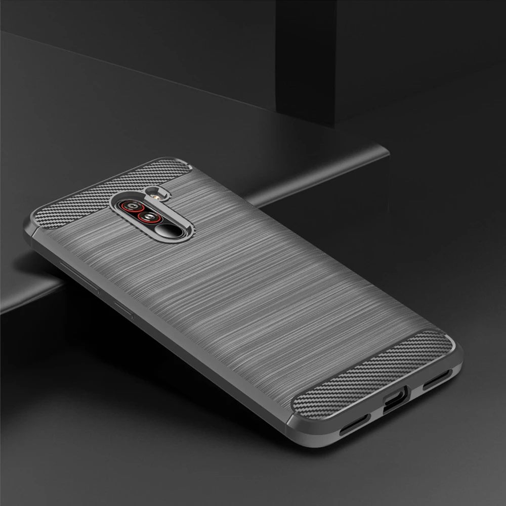 Pocophone F1 Case For Redmi Note 7 6 Pro Luxury Carbon Fiber Cover Xiaomi Mi 9 A2 Lite 6X 5 6A Coque |