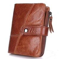 hot high quality genuine leather mens wallet brand retro practical cowhide vintage male wallet men card purse coin bag