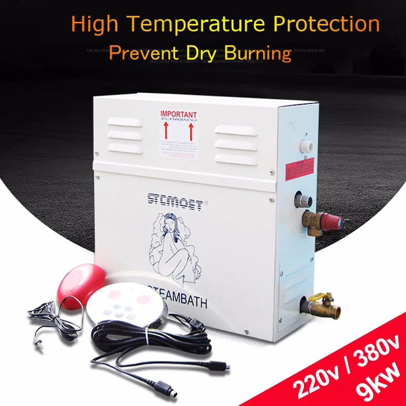 9KW 220V/380V Home Steam Generator for Shower ST-90 Household Machine Sauna Bath SPA ShowerRoom Steaming 1pc | Бытовая техника