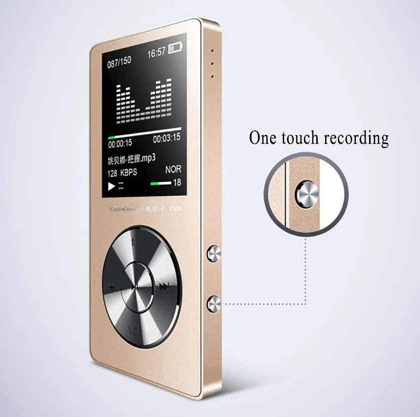 HiFi MP3-плеер с динамиком, металлический APE/FLAC/WAV, высокое качество звука, 8 ГБ, музыкальный плеер без потерь с FM