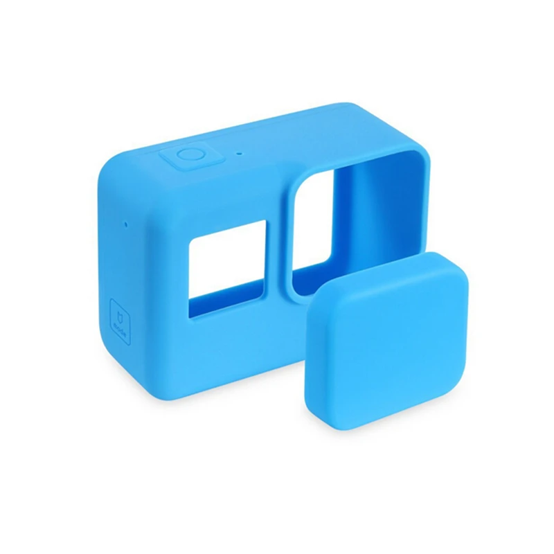 Аксессуары для Go Pro защитный силиконовый чехол экшн-камеры + крышка объектива