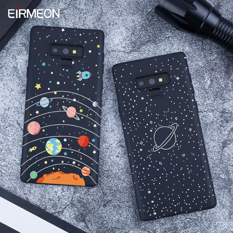 Black Matte Pattern Case For Samsung Galaxy Note 9 A8 A6 Plus 2018 S9 S8 S7 Edge A5 A3 A7 J7 J5 J3 2017 Cool lPhone Covers | Мобильные