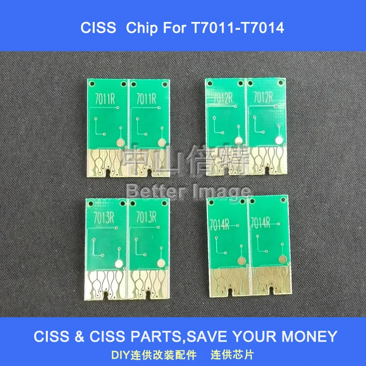 Чернила WAY T7011, T7012, T7013, T7014, дуговые чипы для Epson, рабочая модель